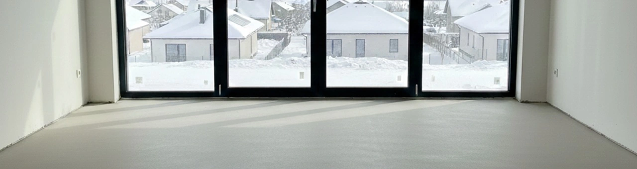 Estrich Trocknungszeit Winter, KI-generiert