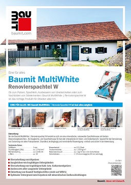 Baumit MultiWhite I RenovierSpachtel W