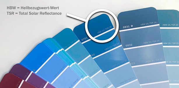 Cool Pigments machen dunkle Fassadenfarben auf dem WDVS möglich. 