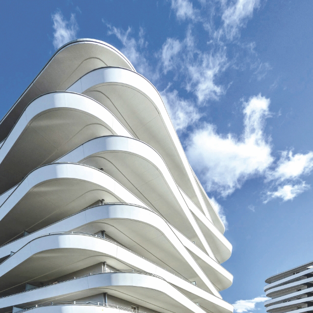 Weiße Fassade mit Baumit Shades of White