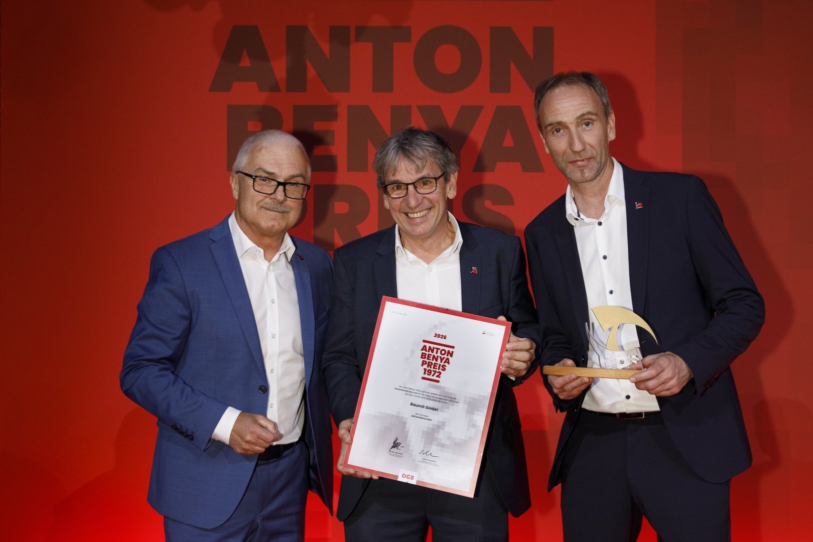 Anton-Benya-Preis für Baumit Lehrlingsausbildung